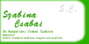 szabina csabai business card